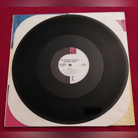 The World's Famous Supreme Team Hey D.J. 12" Single Island Records 1984 Vinyl - Picture 4 of 4